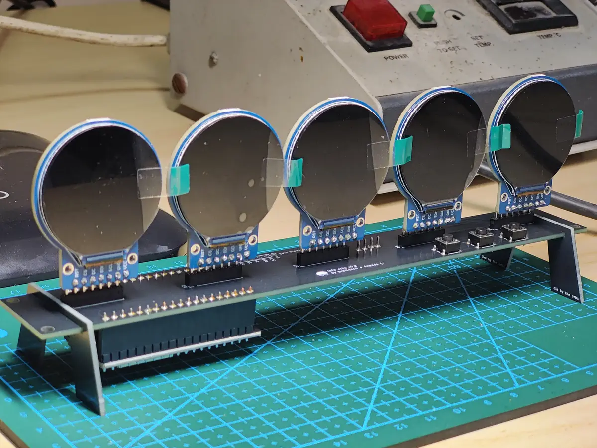 the assembled InfoOrbs